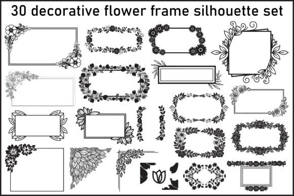 30 Decorative Flower Frame Silhouettes: Elevating Your Design Projects