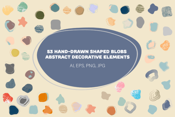 53 Shaped Blobs: Abstract Decorative Elements for Modern Design