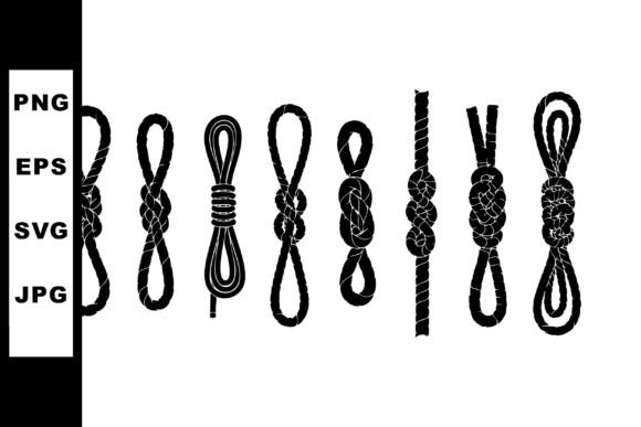 Classic Nautical Charm: Using the Decorative Knots Black Vector Set