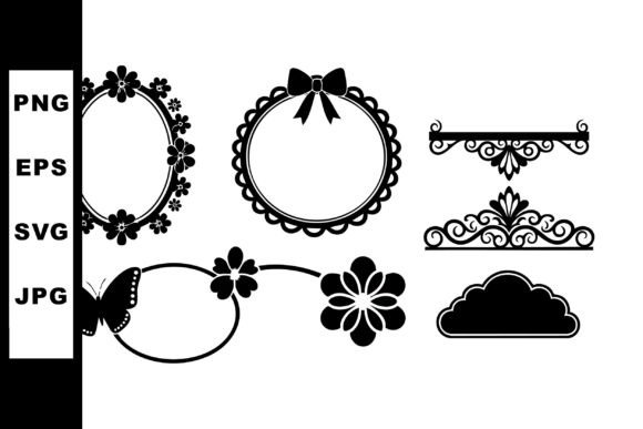Decorative Floral and Butterfly Ornament for Elegant Projects
