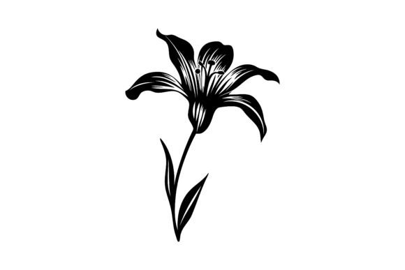Decorative Lily Flower Silhouette: A Designer's Botanical Toolkit