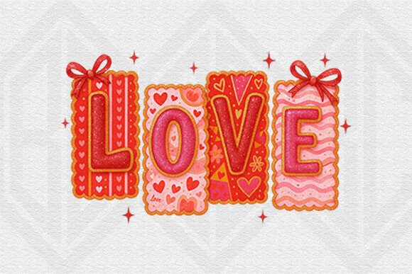 Decorative LOVE Valentine PNG: Instantly Elevate Your Designs