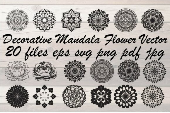 Decorative Mandala Flower Vector Bundle