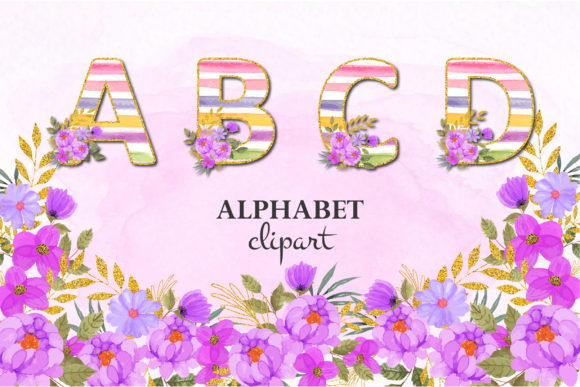 Floral Decorative Alphabet with Golden: A Designer's Guide