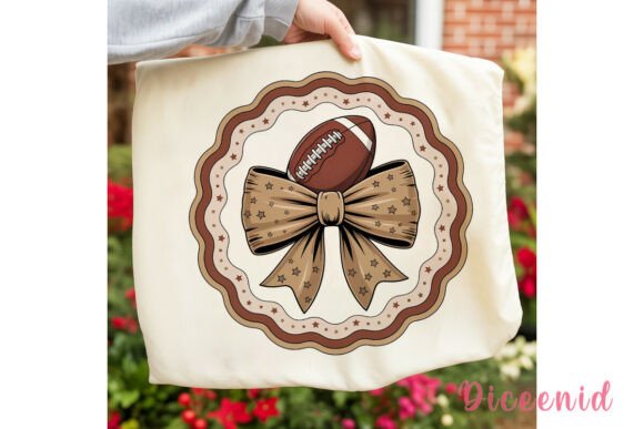 Football Bow Star Decorative PNG Clipart: A Creative Asset for Your Projects