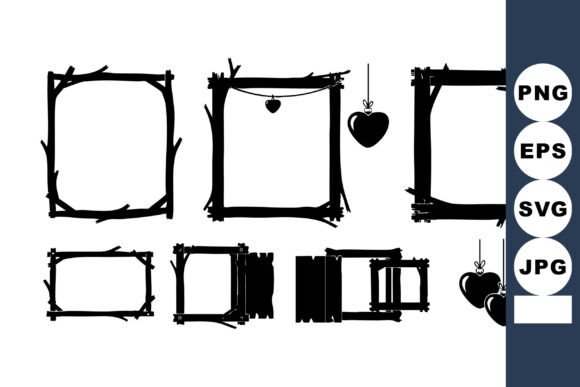 Grunge Black Heart Frames: Edgy Romance in Design