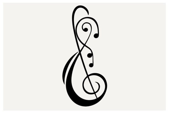 Music Note Silhouette Decorative Treble: A Bold Graphic Choice