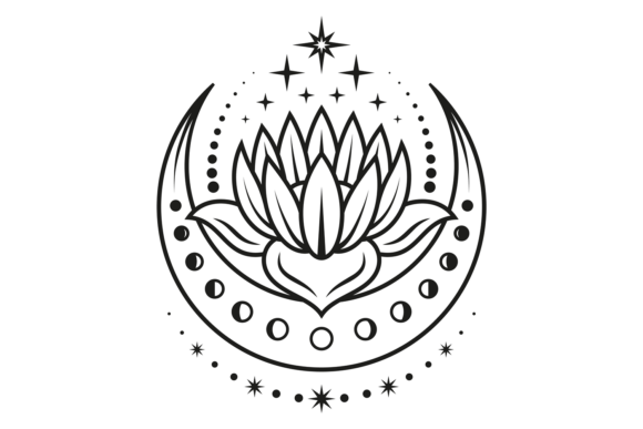Occult Flower Symbol: A Decorative Spiritu Typeface
