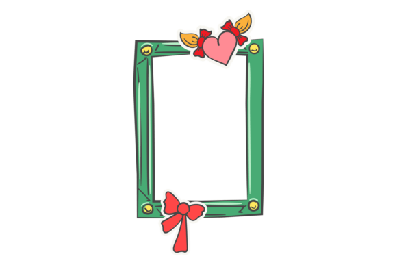 Romantic Doodle Frame: A Color Decorative Asset for Modern Design