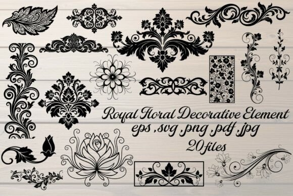 Royal Floral Decorative Elements: A Touch of Timeless Elegance