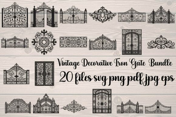 Timeless Ironwork: The Vintage Decorative Iron Gate Bundle