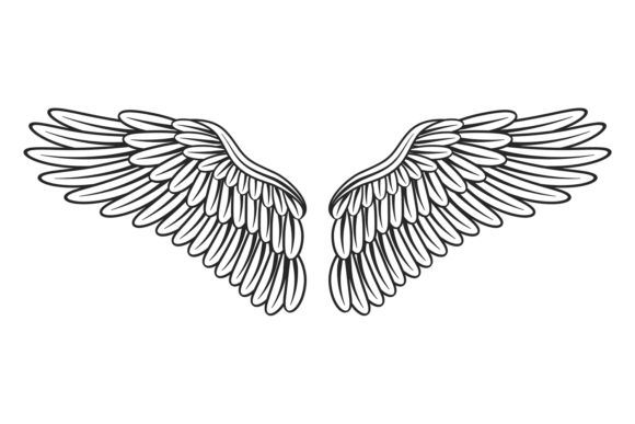 Unleashing Soaring Spirit: Flight Decorative Emblem Hawk Wings Bla